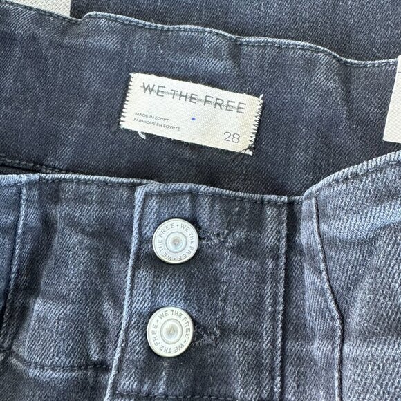 NWT Free People We The Free Jayde Crop High Rise Flare Jeans Black 28 - Picture 7 of 8